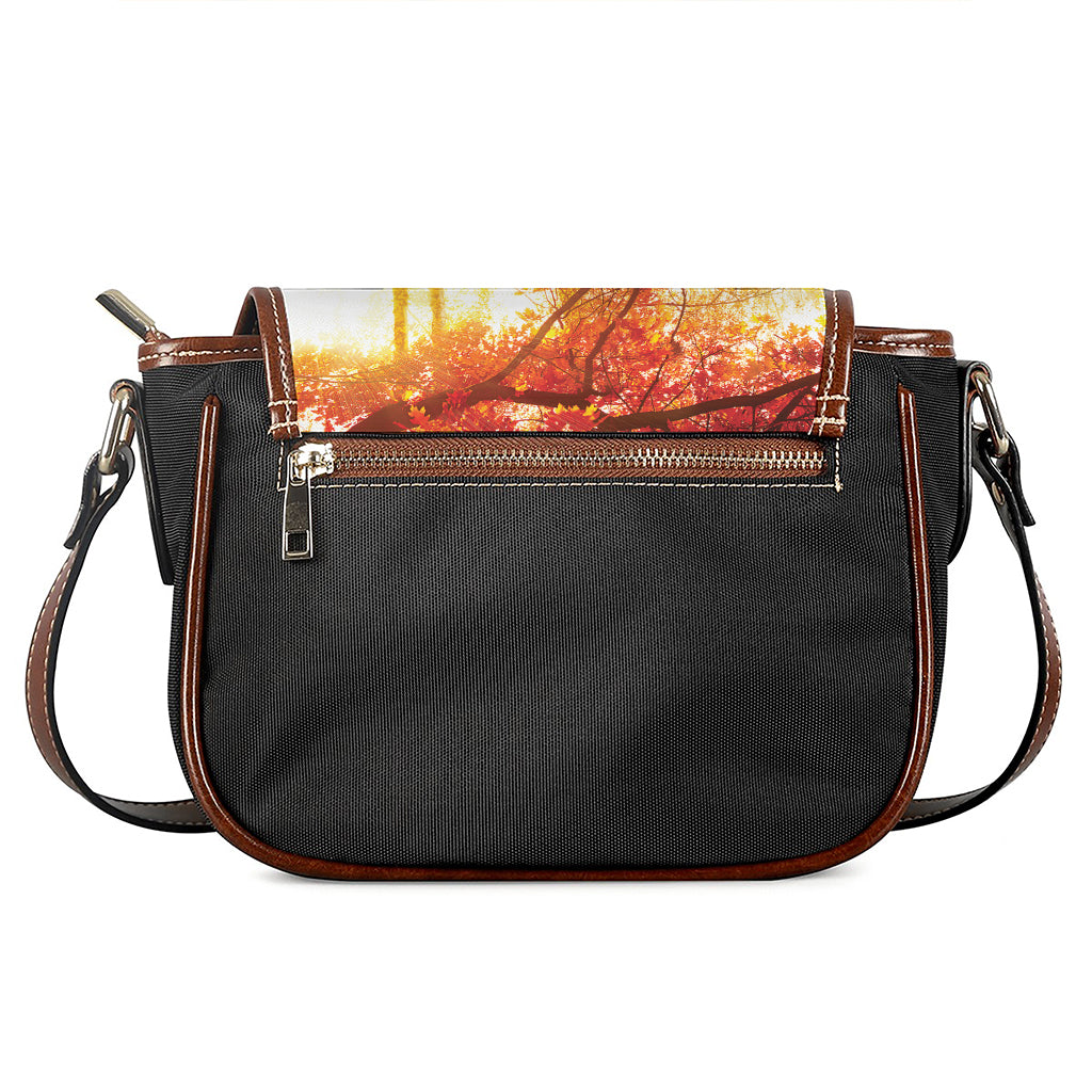 Autumn Trees Print Saddle Bag