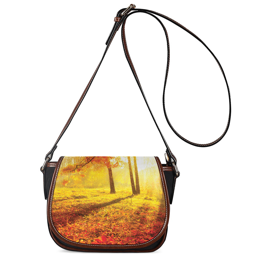 Autumn Trees Print Saddle Bag