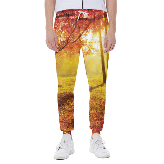 Autumn Trees Print Scuba Joggers