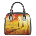 Autumn Trees Print Shoulder Handbag
