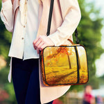 Autumn Trees Print Shoulder Strap Bible Bag