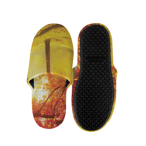 Autumn Trees Print Slippers