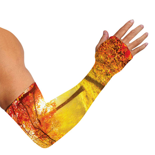 Autumn Trees Print Sun Protection Arm Sleeves