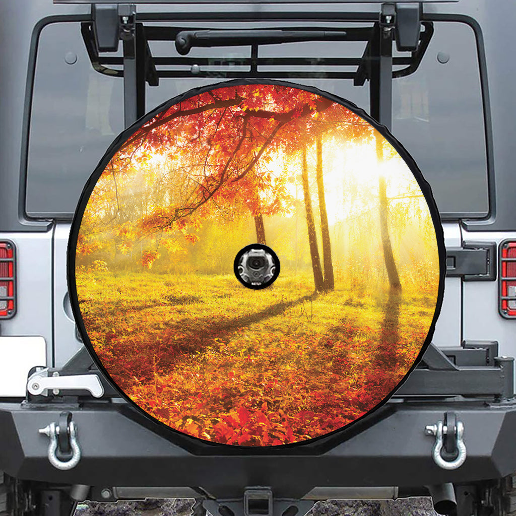Autumn Trees Print Tire Cover With Camera Hole