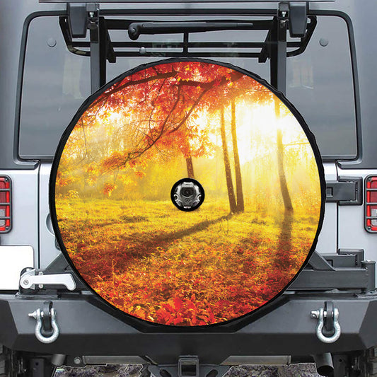 Autumn Trees Print Tire Cover With Camera Hole