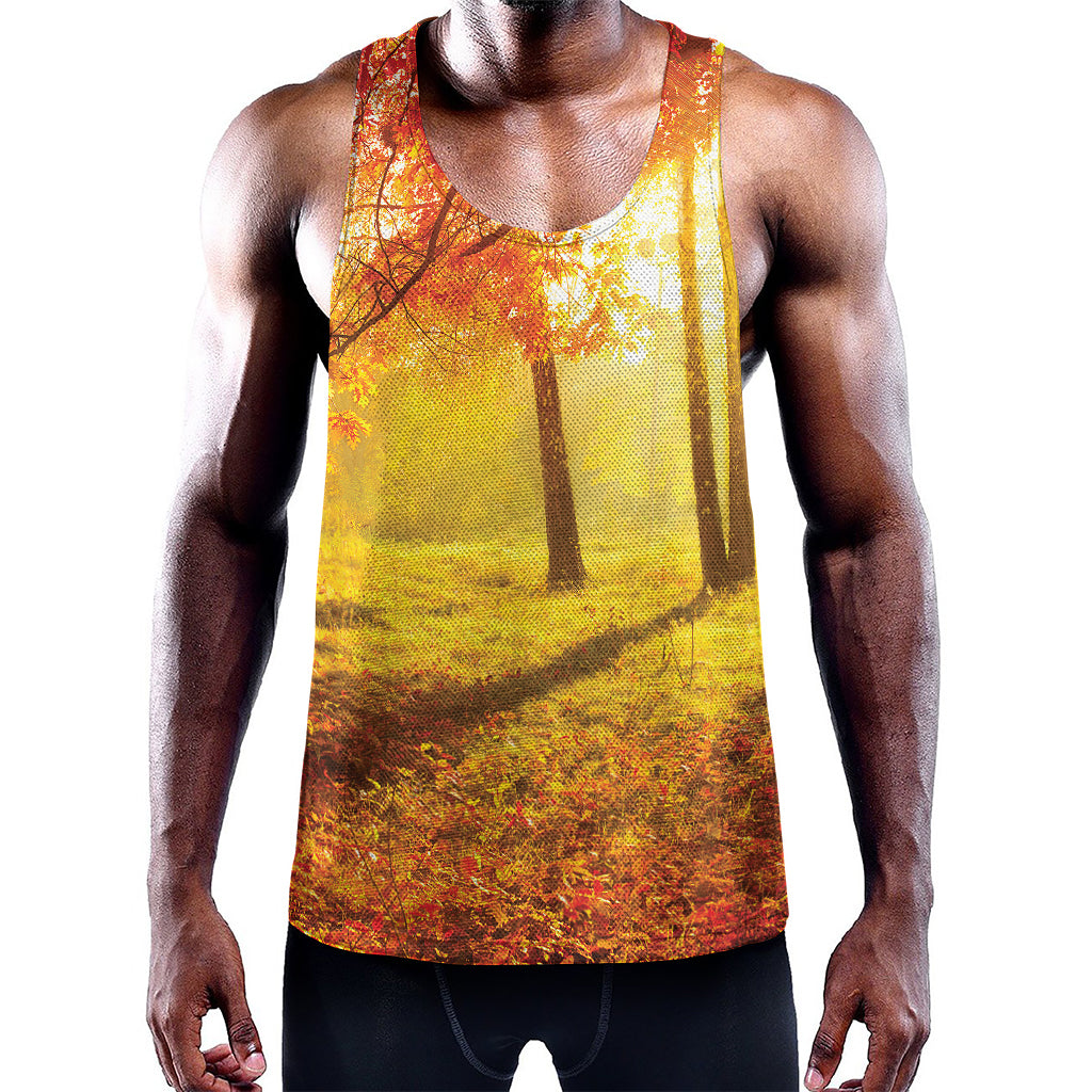 Autumn Trees Print Training Tank Top