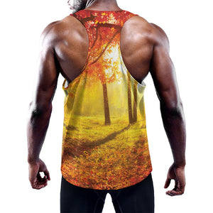 Autumn Trees Print Training Tank Top