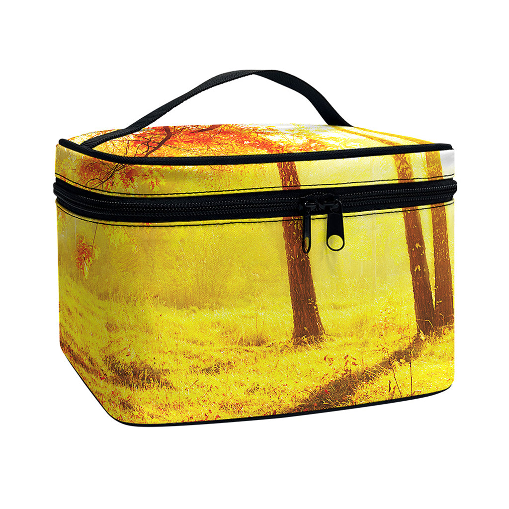 Autumn Trees Print Travel Makeup Bag