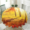 Autumn Trees Print Waterproof Round Tablecloth