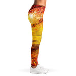 Autumn Trees Print Women's Leggings