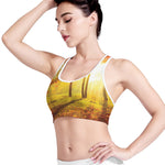 Autumn Trees Print Women's Sports Bra