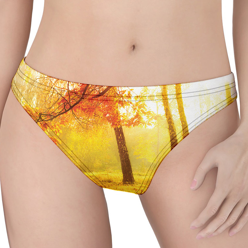 Autumn Trees Print Women's Thong