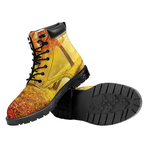 Autumn Trees Print Work Boots