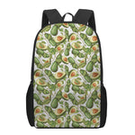 Avocado Cut In Half Drawing Print 17 Inch Backpack