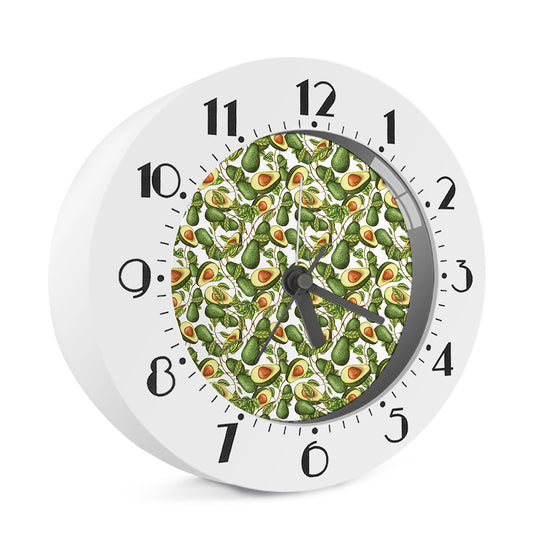 Avocado Cut In Half Drawing Print Alarm Clock