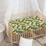 Avocado Cut In Half Drawing Print Baby Crib Sheet