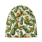 Avocado Cut In Half Drawing Print Beanie