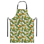 Avocado Cut In Half Drawing Print Bib Apron With Pocket