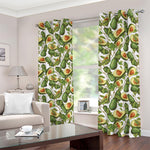 Avocado Cut In Half Drawing Print Blackout Grommet Curtains