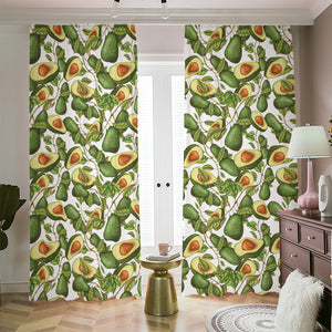 Avocado Cut In Half Drawing Print Blackout Pencil Pleat Curtains