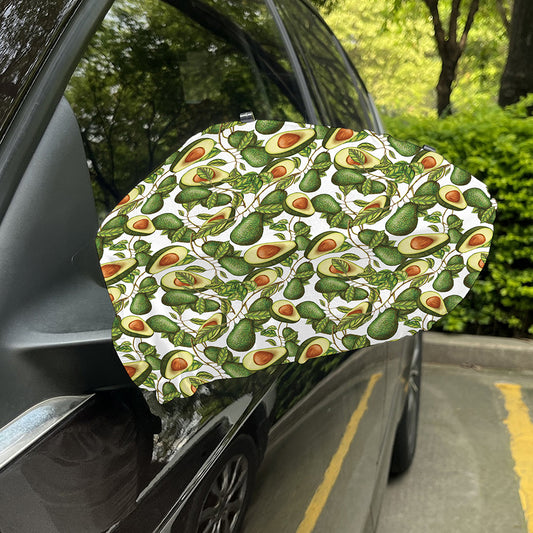 Avocado Cut In Half Drawing Print Car Side Mirror Covers