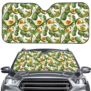 Avocado Cut In Half Drawing Print Car Windshield Sun Shade