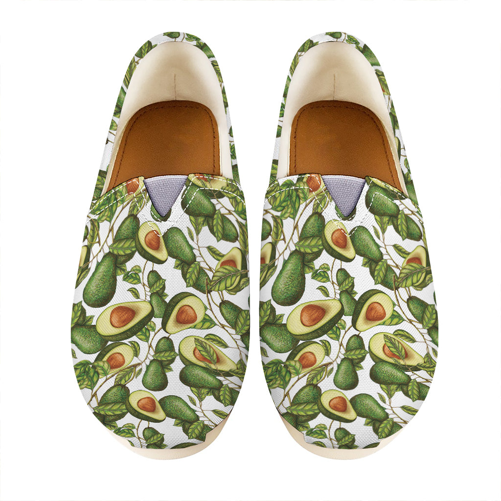 Avocado Cut In Half Drawing Print Casual Shoes