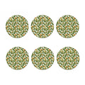Avocado Cut In Half Drawing Print Coaster Set