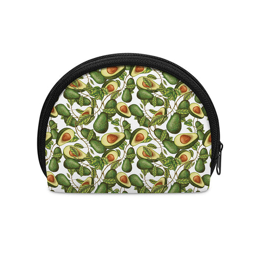 Avocado Cut In Half Drawing Print Coin Purse