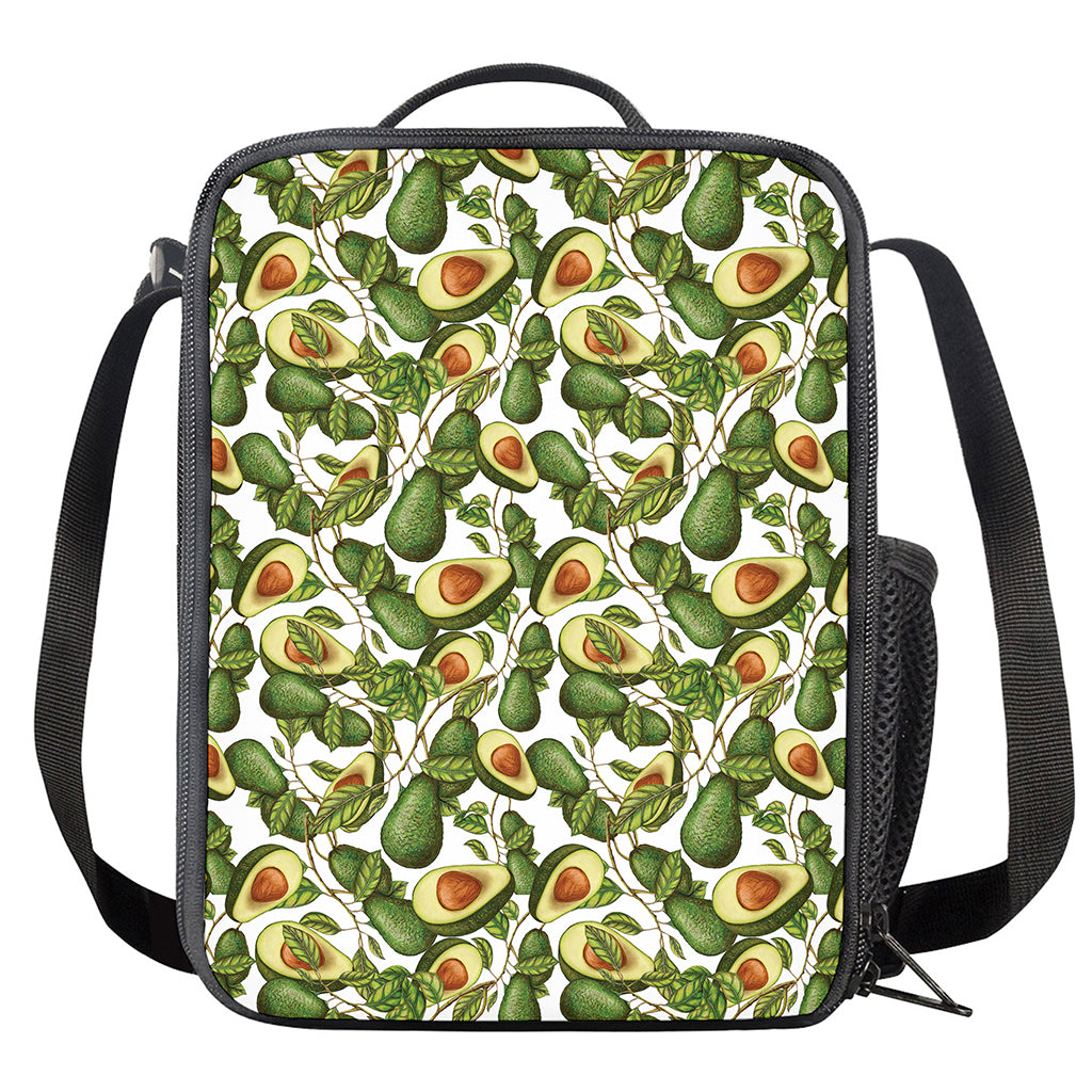 Avocado Cut In Half Drawing Print Crossbody Lunch Bag