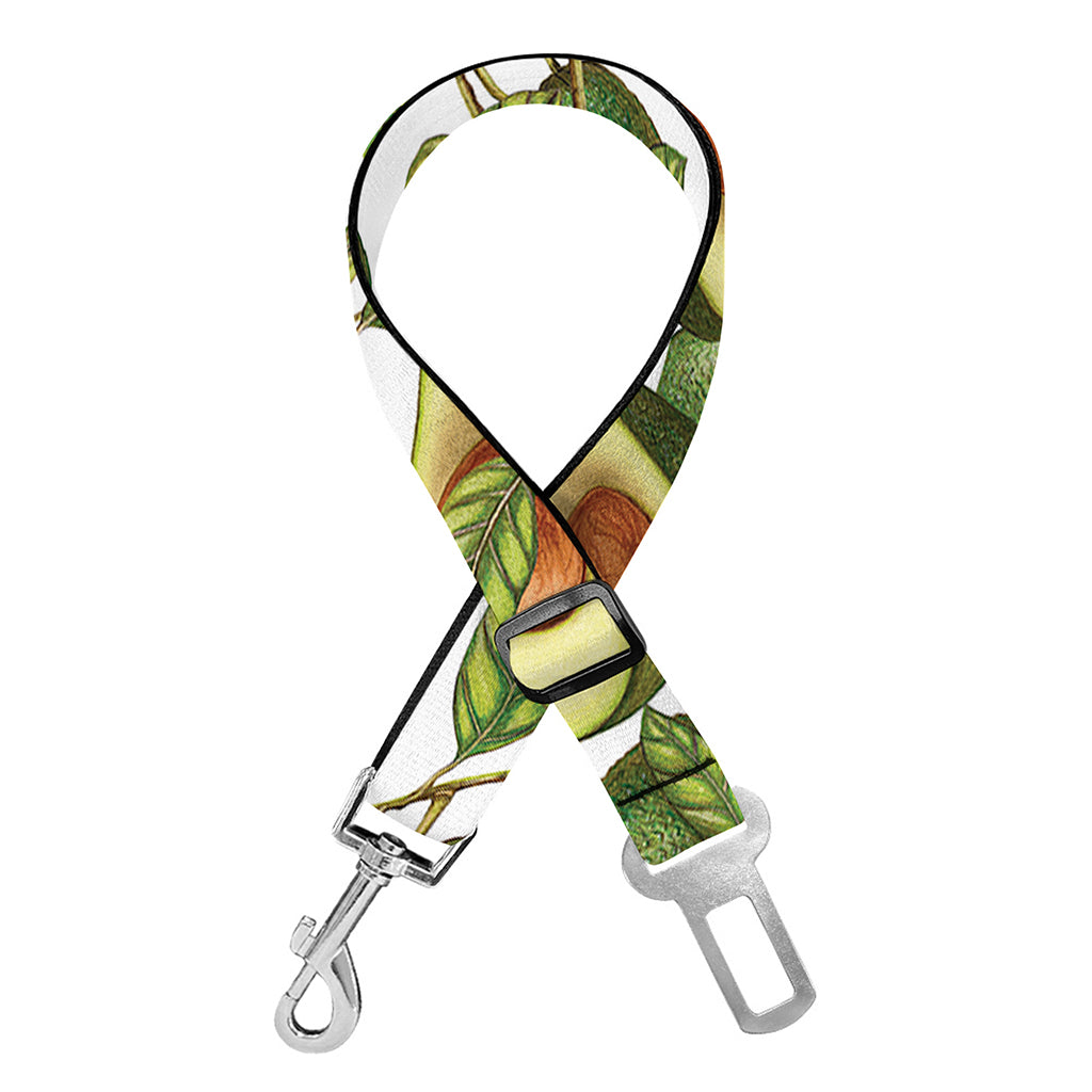 Avocado Cut In Half Drawing Print Dog Seat Belt
