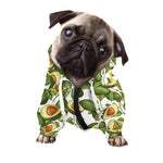 Avocado Cut In Half Drawing Print Dog Zip Up Hoodie