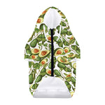 Avocado Cut In Half Drawing Print Dog Zip Up Hoodie