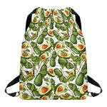 Avocado Cut In Half Drawing Print Drawstring Backpack