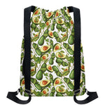 Avocado Cut In Half Drawing Print Drawstring Backpack