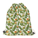 Avocado Cut In Half Drawing Print Drawstring Bag