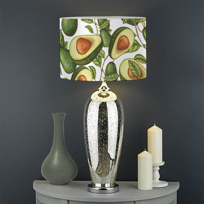 Avocado Cut In Half Drawing Print Drum Lamp Shade