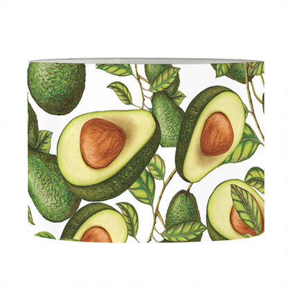 Avocado Cut In Half Drawing Print Drum Lamp Shade