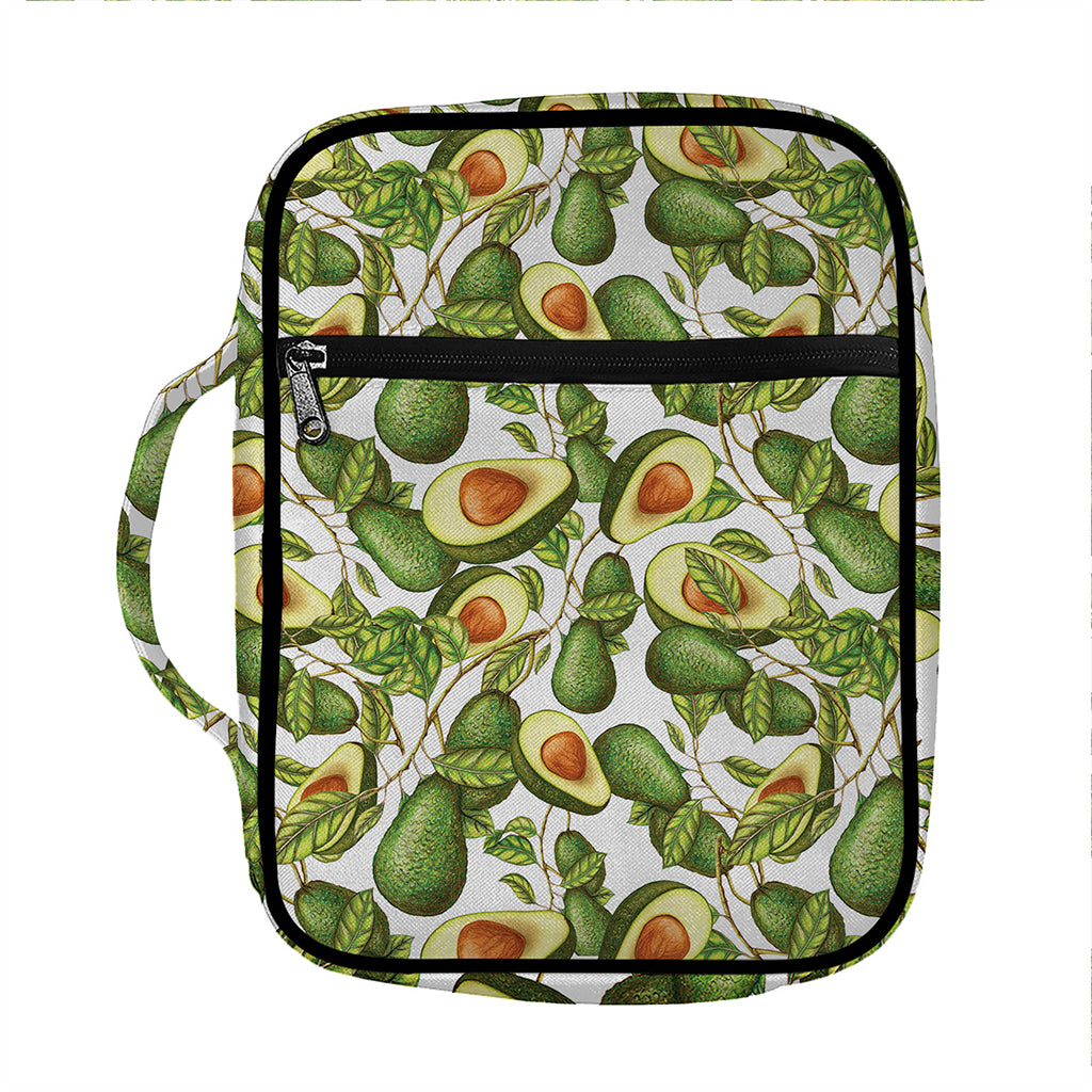 Avocado Cut In Half Drawing Print Front Pocket Bible Bag