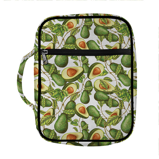 Avocado Cut In Half Drawing Print Front Pocket Bible Bag