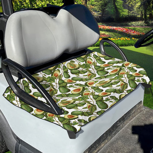 Avocado Cut In Half Drawing Print Golf Cart Seat Cover