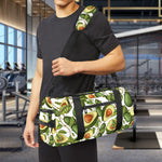 Avocado Cut In Half Drawing Print Gym Bag