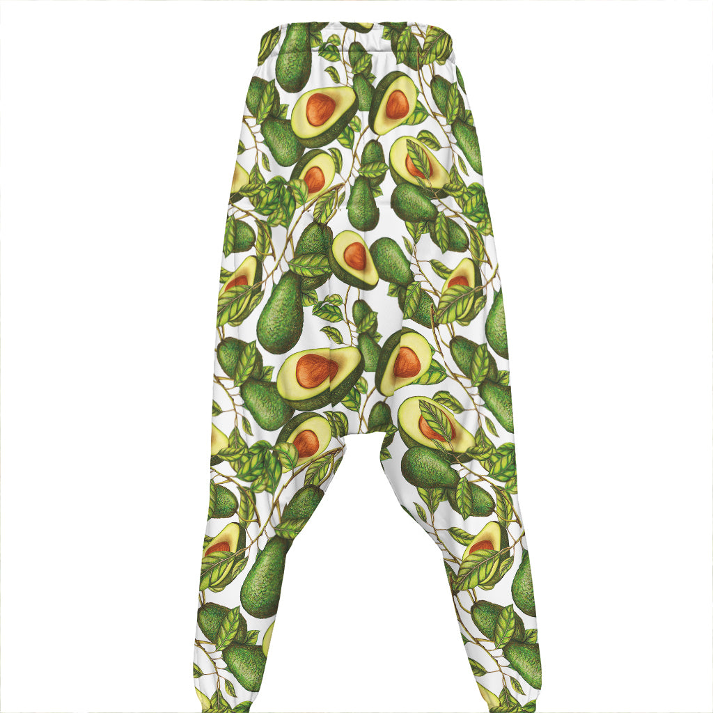 Avocado Cut In Half Drawing Print Hammer Pants