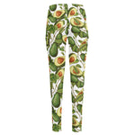 Avocado Cut In Half Drawing Print High-Waisted Pocket Leggings