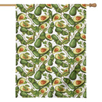 Avocado Cut In Half Drawing Print House Flag