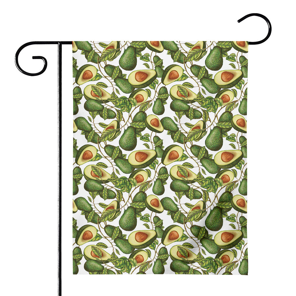 Avocado Cut In Half Drawing Print House Flag