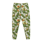 Avocado Cut In Half Drawing Print Jogger Pants