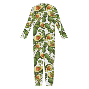 Avocado Cut In Half Drawing Print Jumpsuit