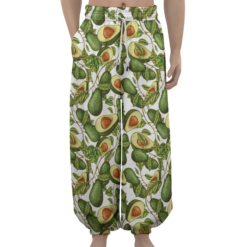 Avocado Cut In Half Drawing Print Lantern Pants