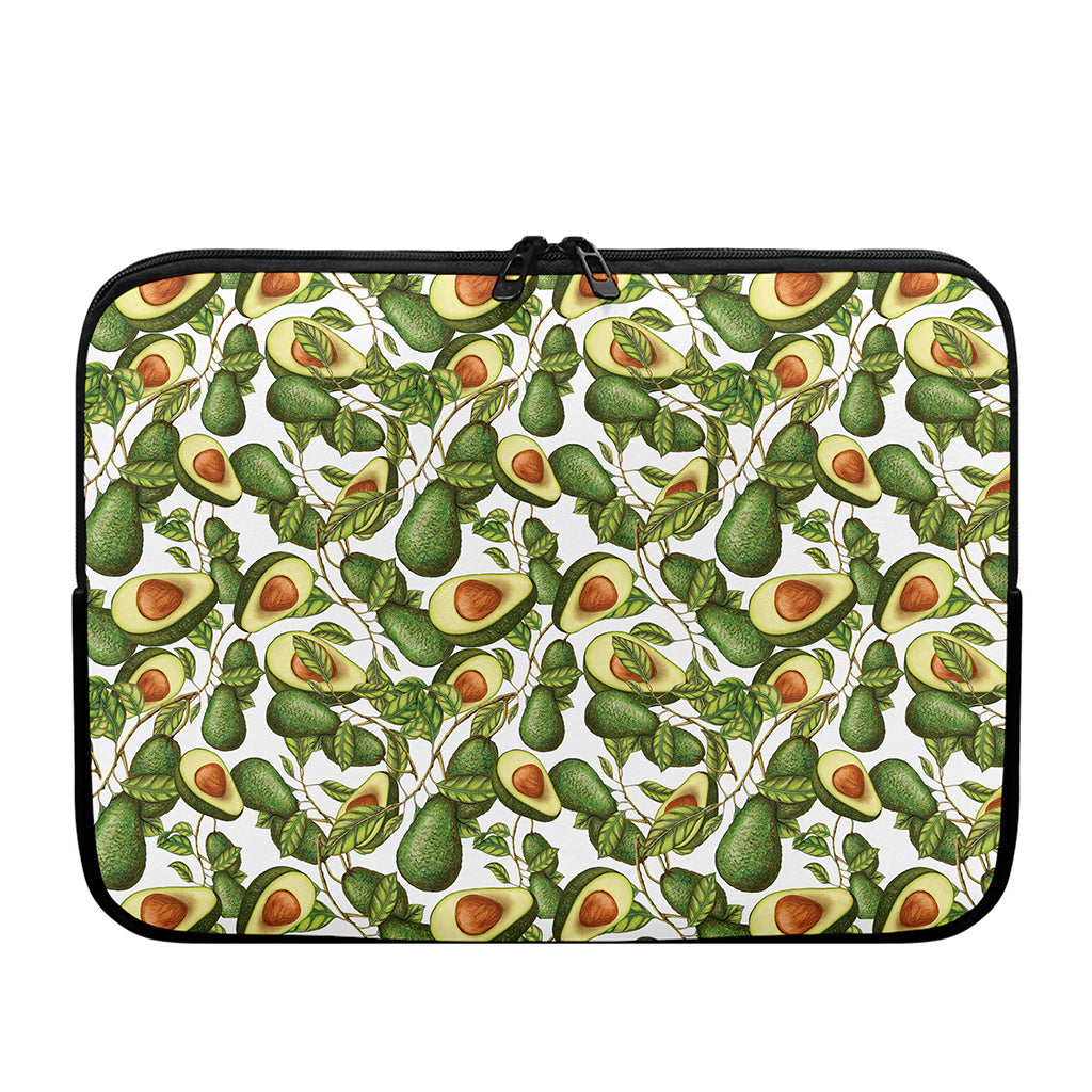 Avocado Cut In Half Drawing Print Laptop Sleeve